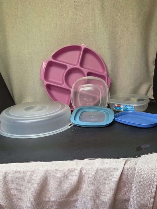 Rubbermaid Other - VTG Rubbermaid Servin Saver 12" Round Vegetable Fruit Dip Tray 0259 Pink Rose